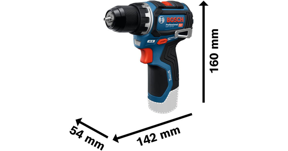 Bosch GSR 12V-32 12V accu Schroefboormachine set (2x 2,0 Ah) in L-Boxx
