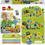 LEGO 10475 DUPLO Town Baufahrzeuge - 3-in-1-Set, Konstruktionsspielzeug 