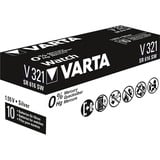 VARTA Silberoxid-Knopfzelle 321, Batterie silber, 10 Stück