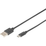 Digitus USB 2.0 Anschlusskabel USB-A (Stecker) > Micro-USB (Stecker)  schwarz, 1,8 Meter