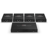 Lindy 4 Port HDMI 4K60 Splitter Extender, HDMI Splitter schwarz, 70m, Cat.6