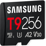 Samsung T9 microSDXC 256 GB, Speicherkarte schwarz, mit USB-Kartenleser