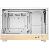 DeepCool CH260 WOOD, Tower-Gehäuse weiß/holz, Tempered Glass