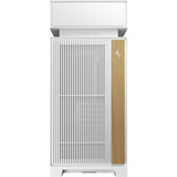 DeepCool CL6600 WH, Tower-Gehäuse weiß/holz, Tempered Glass