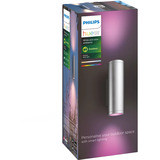 Philips Hue White & Color Ambiance Appear Outdoor Wandleuchte rund, LED-Leuchte silber