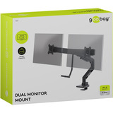 goobay Doppel-Monitorhalterung Office schwarz
