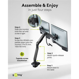 goobay Doppel-Monitorhalterung Office schwarz