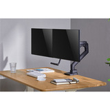 goobay Doppel-Monitorhalterung Office schwarz