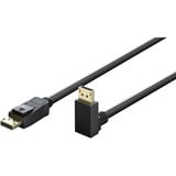 goobay Kabel DisplayPort Stecker 90° > DisplayPort Stecker, 8K / 144Hz schwarz, 3 Meter, 1 Stecker 90° nach unten abgewinkelt, 54 Gbit/s, DisplayPort 2.0 / 2.1