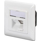 Digitus CAT.6A Datenanschlussdose, Unterputz, geschirmt, 2x RJ-45 LSA weiß, Klasse EA, horizontale Kabelinstallation