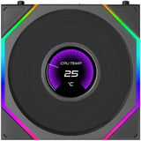 Lian Li UNI FAN TL LCD FLEX 120 Wireless, Gehäuselüfter schwarz, Reverse, 3er Pack mit Controller, 124 mm