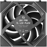 Lian Li UNI FAN TL LCD FLEX 120 Wireless, Gehäuselüfter schwarz, Reverse, 3er Pack mit Controller, 124 mm
