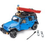 bruder 02529 Jeep Wrangler Rubicon Unlimited mit Kajak und Figur, Modellfahrzeug 