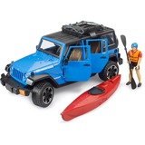 bruder 02529 Jeep Wrangler Rubicon Unlimited mit Kajak und Figur, Modellfahrzeug 