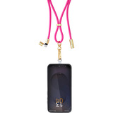 Intenso Handykette und Lade-/Datenkabel Cell Phone Charging Lanyard neon-pink, 1,65 Meter, USB-C, PD3.0 / QC4.0, Nylon