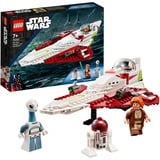 LEGO 75333 Star Wars Obi-Wan Kenobis Jedi Starfighter, Konstruktionsspielzeug Set zum Bauen mit Taun We, Droidenfigur und Lichtschwert, Angriff der Klonkrieger Set