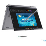 Lenovo ThinkBook 14 2-in-1 G6 (22AR0002GE), Notebook grau, Intel® Core™ Ultra 5 325, Intel® Graphics, 16 GB DDR5, 512 GB (512 GB SSD), Windows 11 Pro