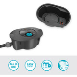 GARDENA Pipeline Bewässerungssystem AquaPrecise, unterirdisch, Sprinklersystem grau/türkis, mit Pipeline Schacht und Deckel