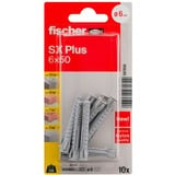 fischer Spreizdübel SX Plus 6x50 K hellgrau, 10 Stück