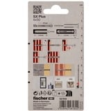 fischer Spreizdübel SX Plus 6x50 K hellgrau, 10 Stück