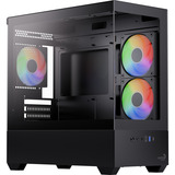 Aerocool P300D-G-BK-v1, Tower-Gehäuse schwarz, Tempered Glass x 2