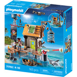 PLAYMOBIL 71792 Pirates Piratenhafen mit Seeräuber-Gefängnis, Konstruktionsspielzeug 