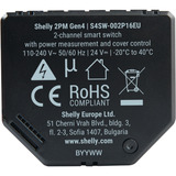 Shelly 2PM Gen4, Relais schwarz, 4er Pack