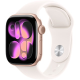 Apple Watch Series 11, Smartwatch roségold, Aluminium, 42 mm, Sportarmband blassrosa M/L