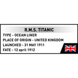 COBI R.M.S. Titanic , Konstruktionsspielzeug Maßstab 1:450