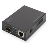 Digitus Gigabit PoE Medienkonverter, RJ45 / SFP, PSE schwarz