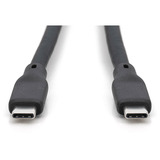 Digitus USB4 Gen 3x2 Silikon-Anschlusskabel USB-C > USB-C schwarz, 1 Meter, PD, Laden mit bis zu 240 Watt