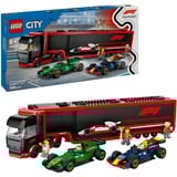 LEGO 60445 City F1 Transporter mit RB20 & AMR24 F1 Rennautos, Konstruktionsspielzeug 