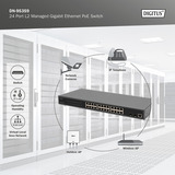 Digitus 24-Port Gigabit DN-95359 PoE-Switch 