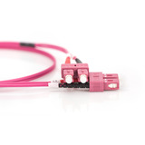 Digitus LWL Patchkabel, Duplex, SC > SC Stecker, Multimode OM4 violett, 3 Meter