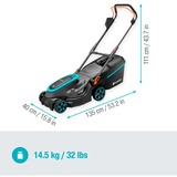 GARDENA Akku-Rasenmäher PowerMax 37/36V P4A solo, 36Volt (2x18V) schwarz/grau, ohne Akku und Ladegerät, POWER FOR ALL ALLIANCE