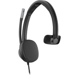 HP Poly Mission 615 Mono-USB-Headset (kabelgebunden) BULK schwarz, USB Type-C und Type-A, Kunstleder-Ohrpolster (Oberflächenmaterial)