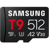 Samsung T9 microSDXC 512 GB, Speicherkarte schwarz, mit USB-Kartenleser