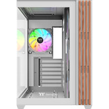 Thermaltake View 380 WS ARGB Snow White, Tower-Gehäuse weiß/holz, Tempered Glass x 2, Holz-Struktur