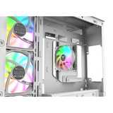 Thermaltake View 380 WS ARGB Snow White, Tower-Gehäuse weiß/holz, Tempered Glass x 2, Holz-Struktur