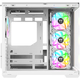Thermaltake View 380 WS ARGB Snow White, Tower-Gehäuse weiß/holz, Tempered Glass x 2, Holz-Struktur