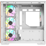 Thermaltake View 380 WS ARGB Snow White, Tower-Gehäuse weiß/holz, Tempered Glass x 2, Holz-Struktur