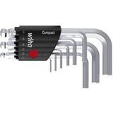 Wiha Stiftschlüssel-Set im Compact Halter, Schraubendreher 10-teilig, kurz