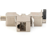 Digitus Cat.6a Keystone-Modul, geschirmt silber, 8 Stück, mit intelligentem Kabelmanager