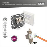Digitus Cat.6a Keystone-Modul, geschirmt silber, 8 Stück, mit intelligentem Kabelmanager