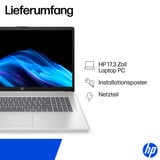 HP 17-cn4254ng, Notebook silber, Intel® Core™ 5 120U, Intel® Graphics, 16 GB DDR4, 512 GB (512 GB SSD), ohne Betriebssystem