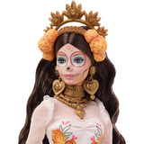 Mattel Barbie Signature Dia De Muertos 2025 -  Puppe in einem cremefarbenen Rüschenkleid 
