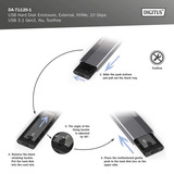 Digitus DA-71120-1 USB M.2 SSD , Laufwerksgehäuse aluminium, NVMe 10Gbps USB 3.1Gen2