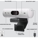 Logitech Brio 500, Webcam weiß/schwarz, Off White