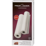 ProfiCook Vakuum-Folienrollen, 2 Stück, 28cm x 6m, Vakuumier-Folien transparent