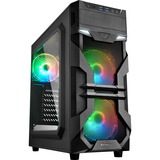 Sharkoon VG7-W RGB Generalüberholt, Tower-Gehäuse schwarz, Seitenteil aus Acryl